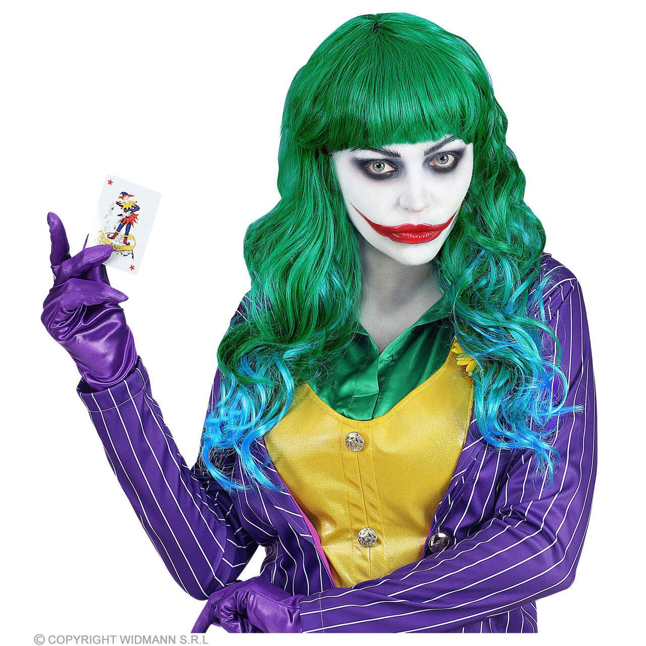 Op deze afbeelding zie je een Accessoires, van het merk Widmann. Groene Algen Pruik Zeemeermin Joker