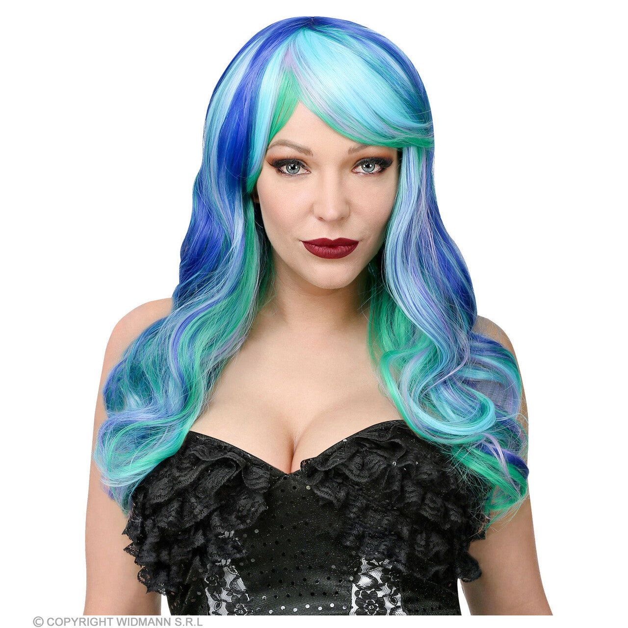Op deze afbeelding zie je een Accessoires, van het merk Widmann. Leia Cosplay Zeemeermin Zout Water Pruik