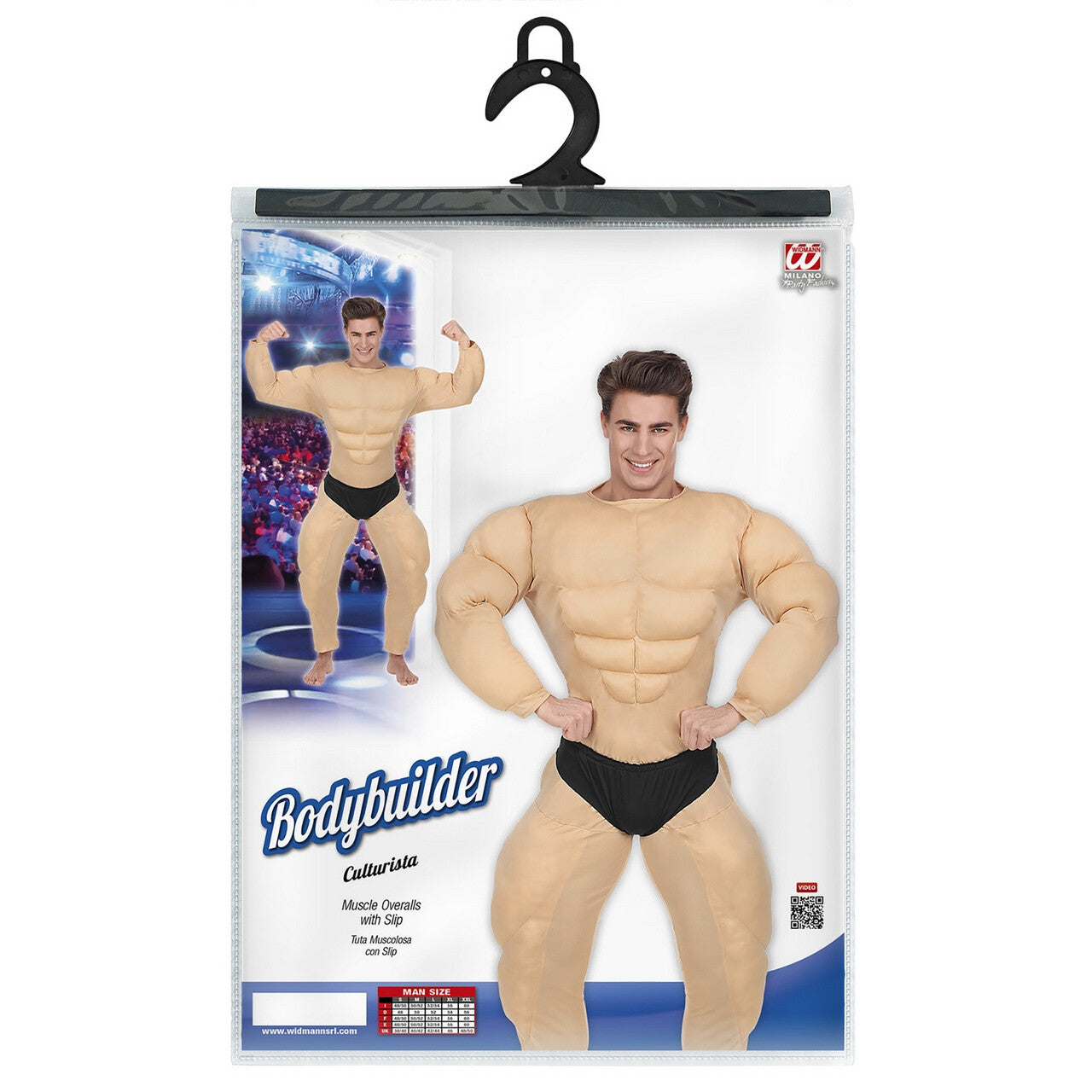 Op deze afbeelding zie je een Kostuums, van het merk Widmann. Opschepper Van De Sportschool Bodybuilder Man Kostuum