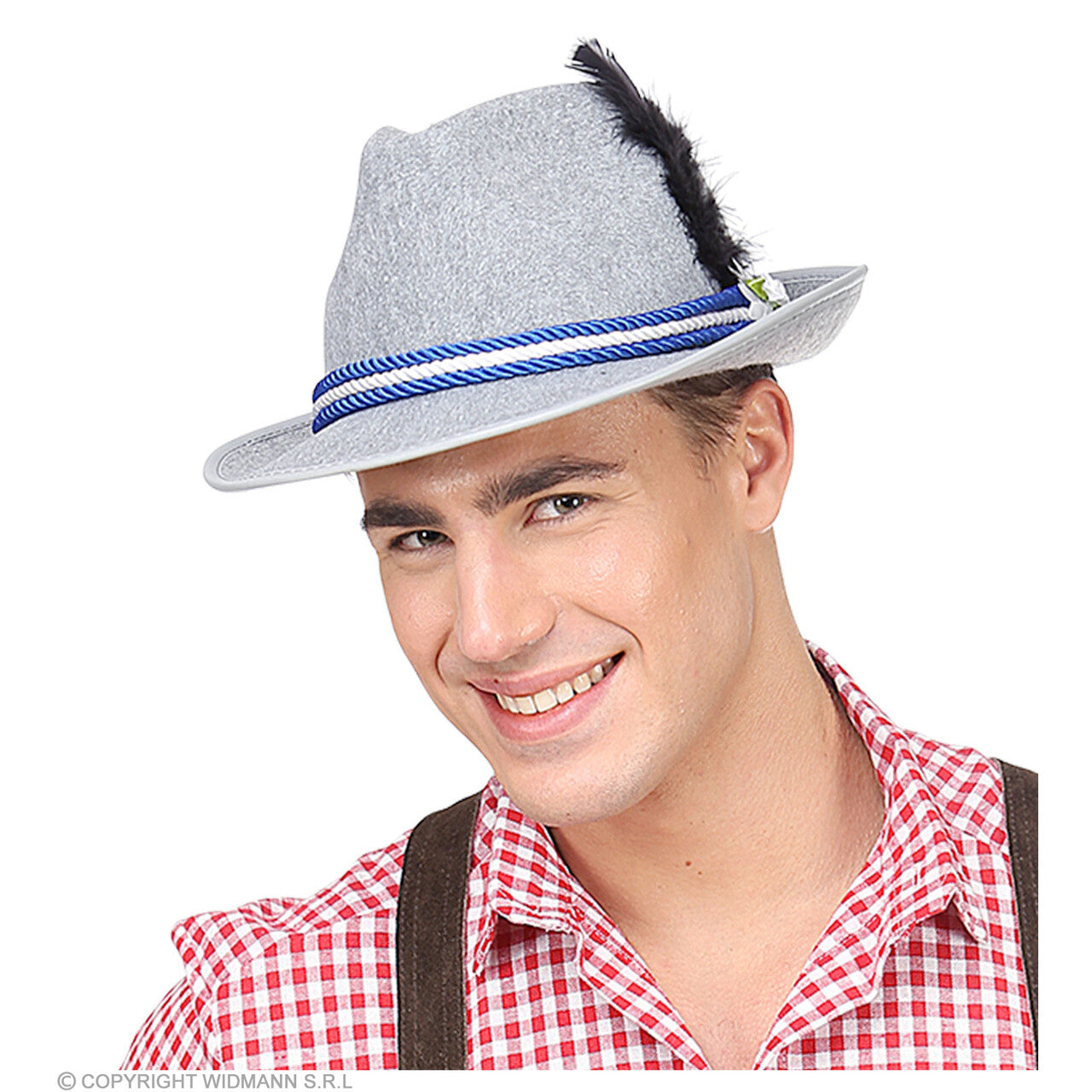 Op deze afbeelding zie je een Accessoires, van het merk Widmann. Bierfeest Fedora Met Edelweiss