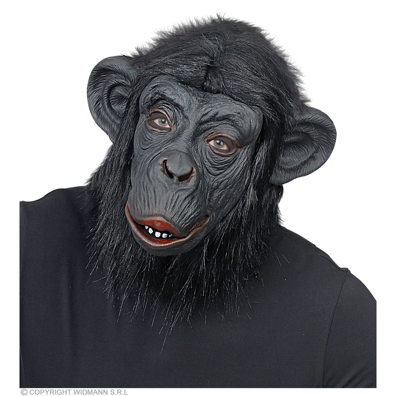 Op deze afbeelding zie je een Accessoires, van het merk Widmann. Aap Met Pluche Haren Masker