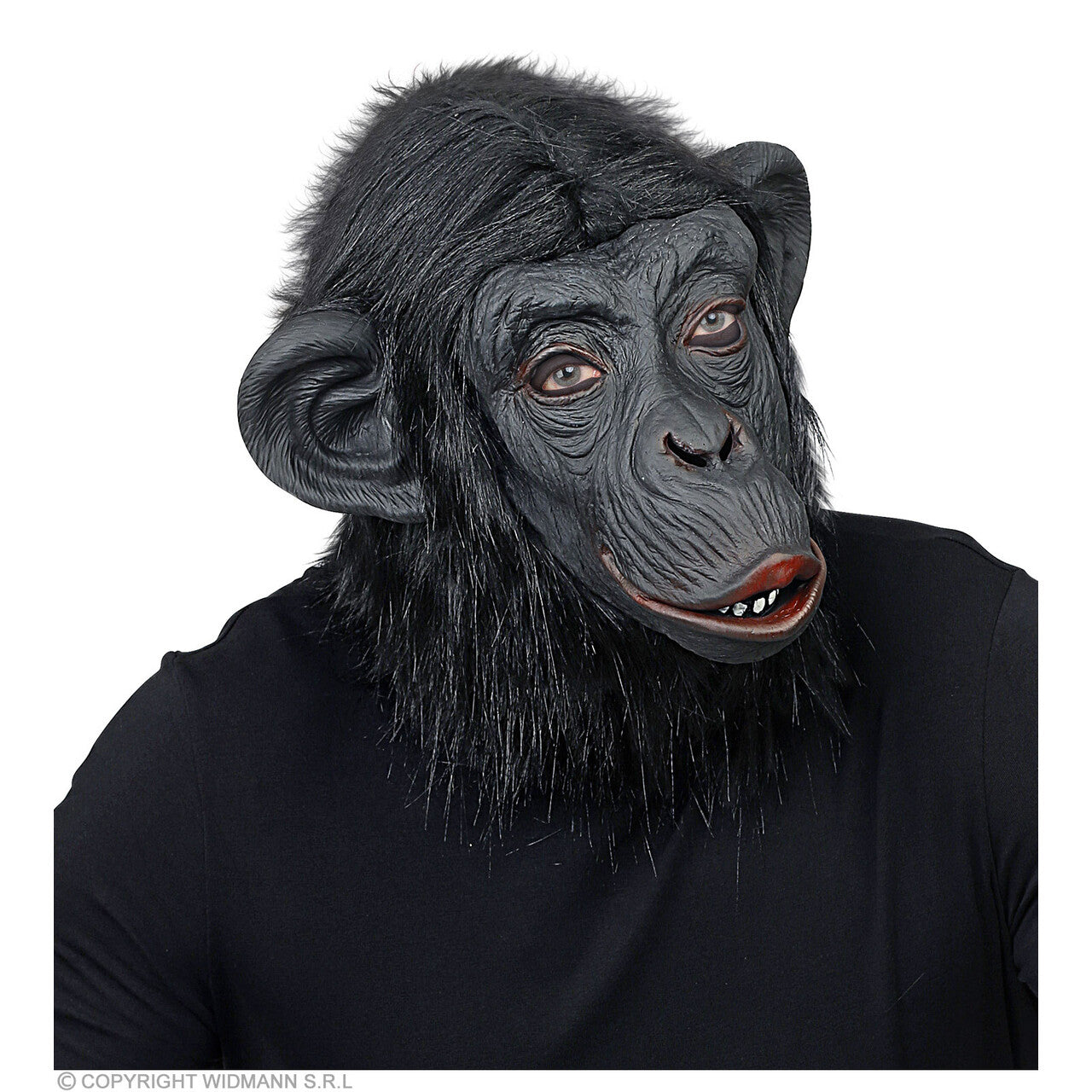 Op deze afbeelding zie je een Accessoires, van het merk Widmann. Aap Met Pluche Haren Masker