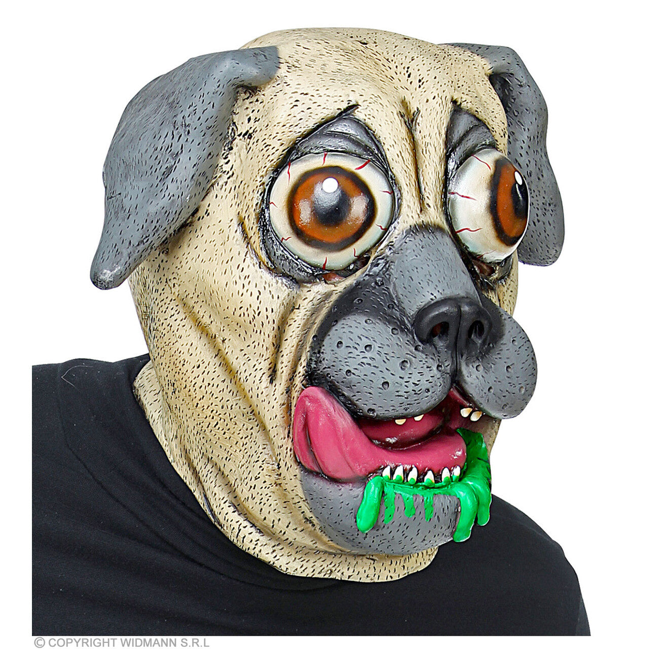 Op deze afbeelding zie je een Accessoires, van het merk Widmann. Kwijlende Bulldog Hond Masker