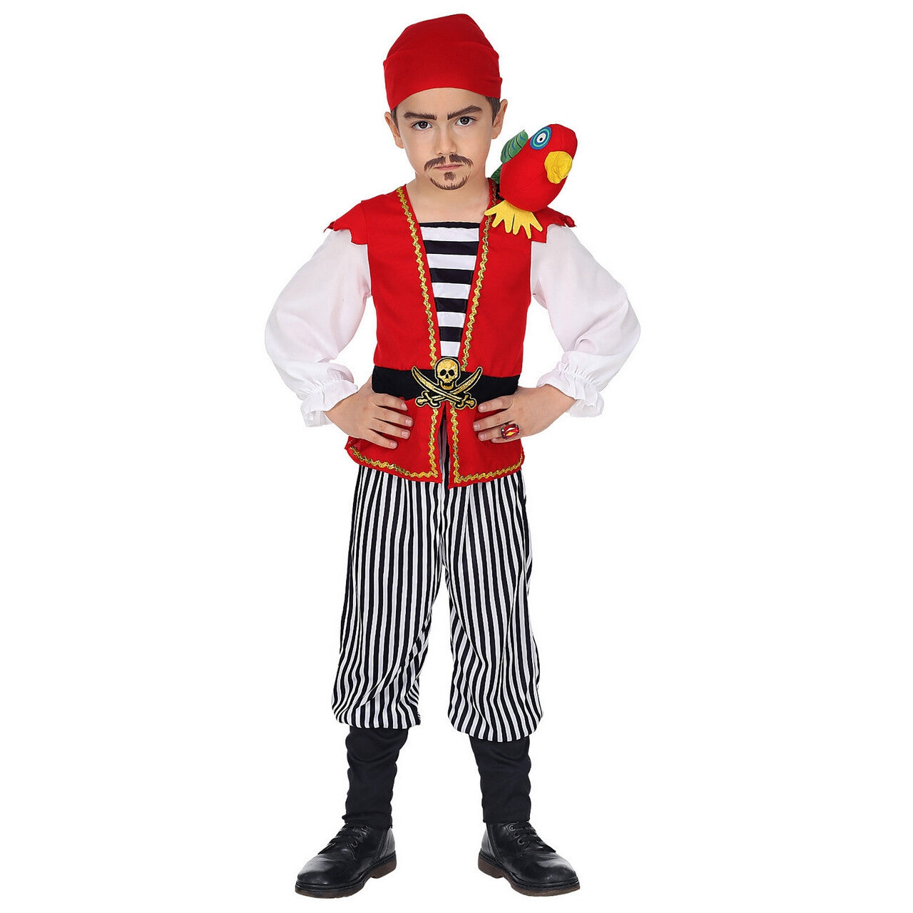 Op deze afbeelding zie je een Kostuums, van het merk Widmann. Piraat Met Papegaai Jongen Kostuum