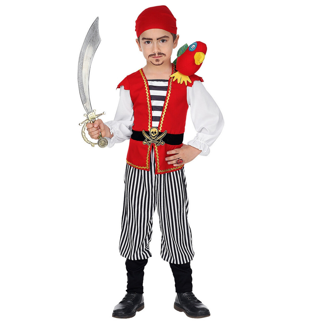 Op deze afbeelding zie je een Kostuums, van het merk Widmann. Piraat Met Papegaai Jongen Kostuum
