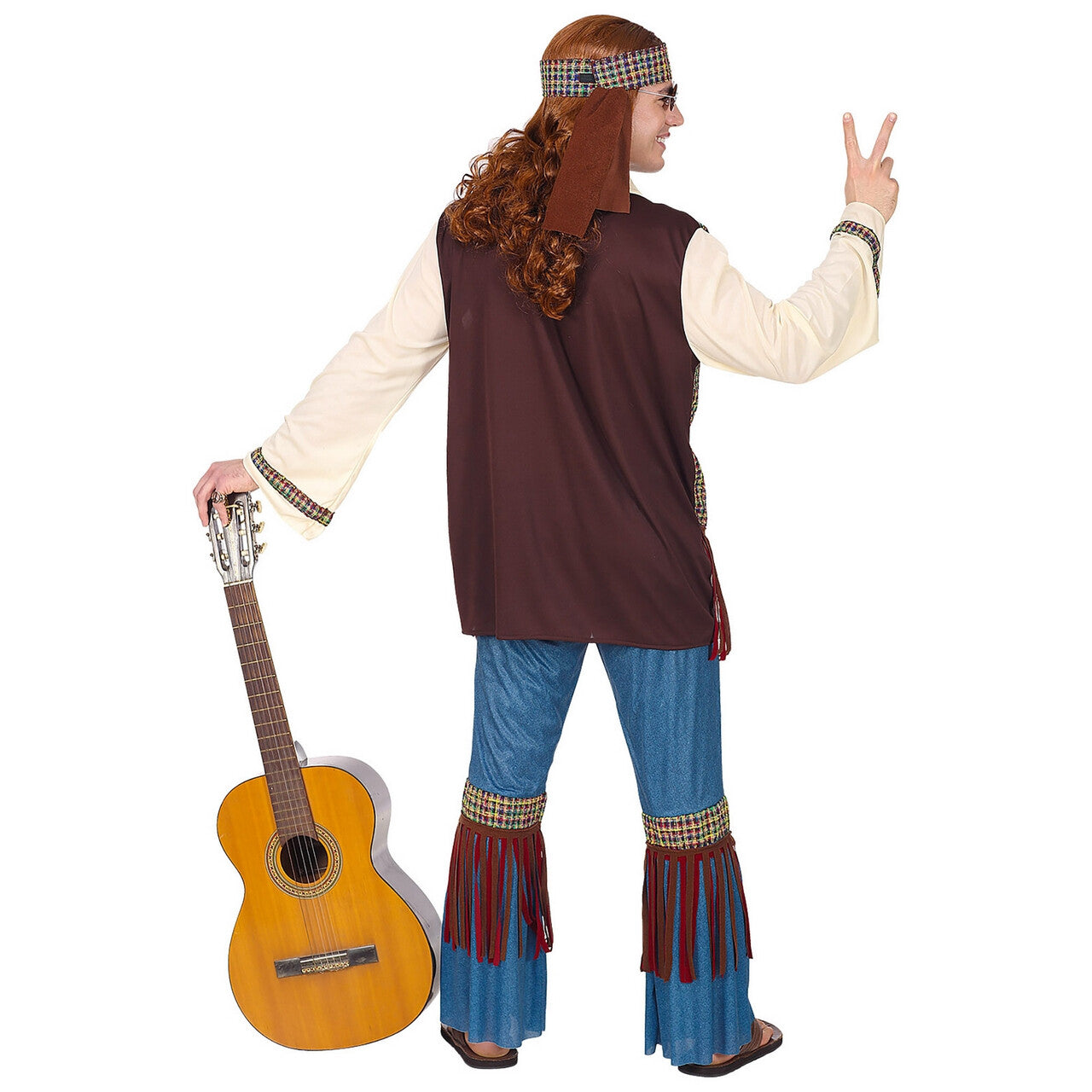 Op deze afbeelding zie je een Kostuums, van het merk Widmann. Hippie Lekker Blijven Hangen In De Jaren 60 Man Kostuum