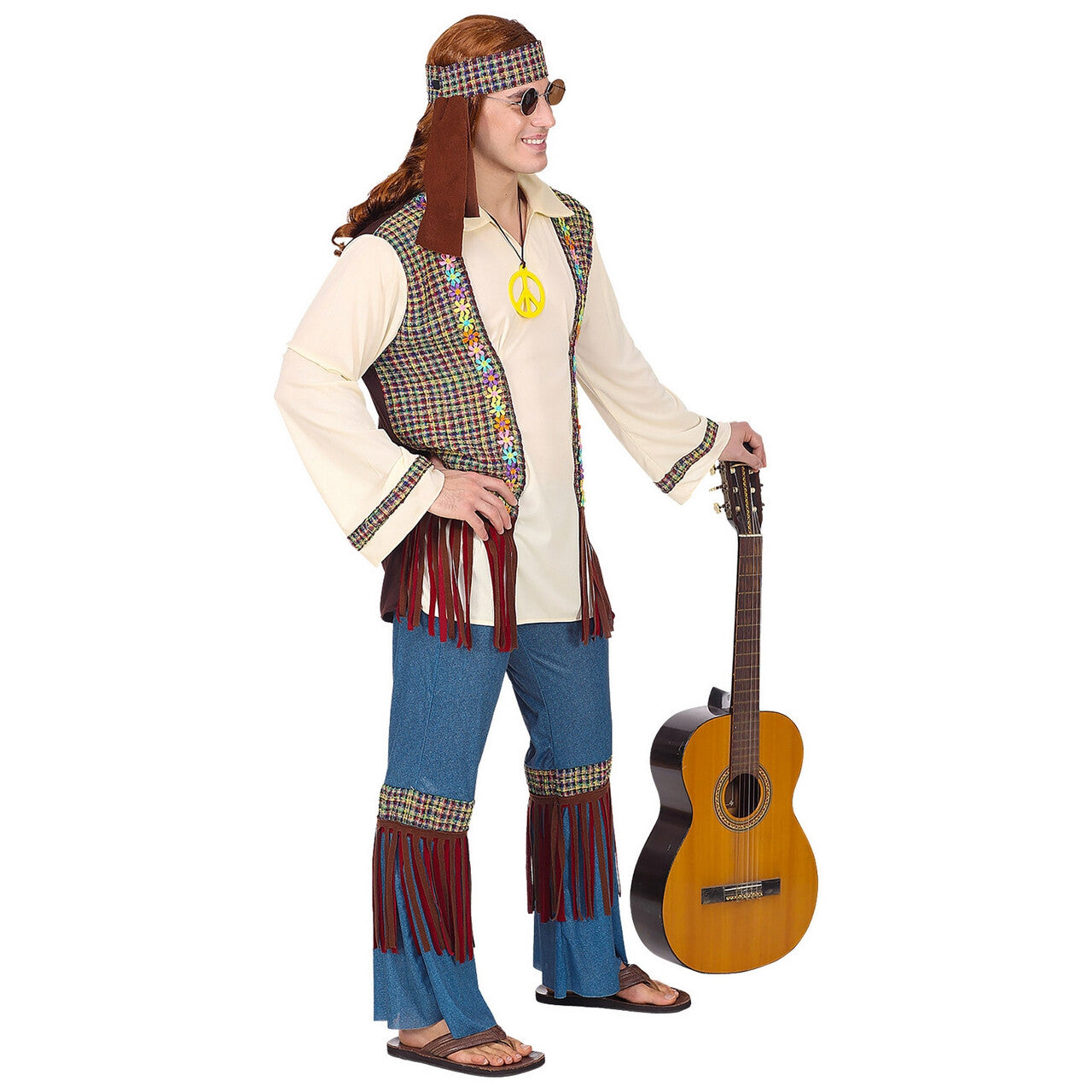 Op deze afbeelding zie je een Kostuums, van het merk Widmann. Hippie Lekker Blijven Hangen In De Jaren 60 Man Kostuum