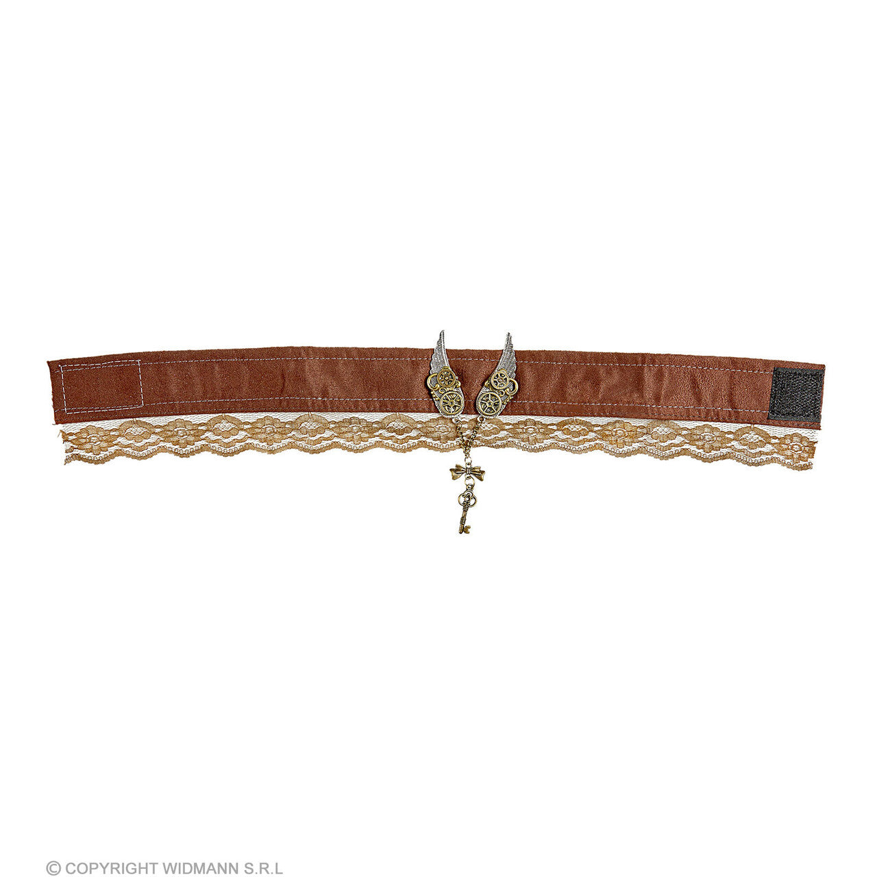 Op deze afbeelding zie je een Accessoires, van het merk Widmann. Steampunk Choker Met Raadselachtig Sleuteltje