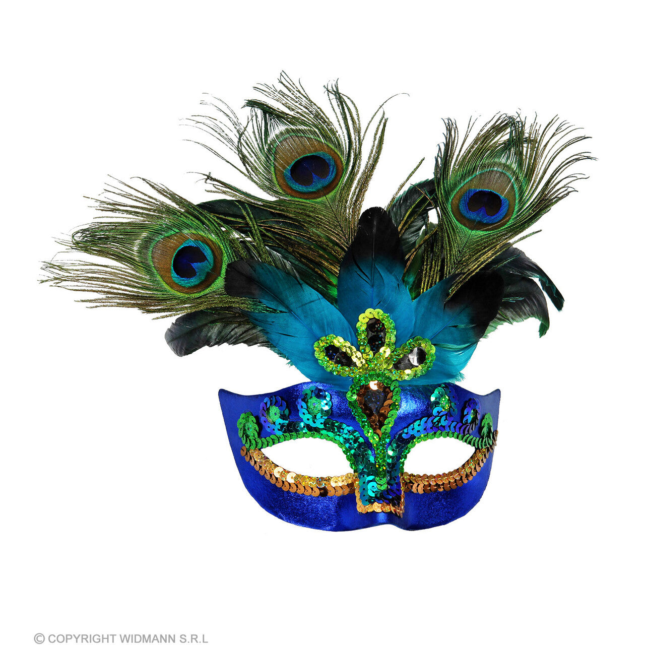 Op deze afbeelding zie je een Accessoires, van het merk Widmann. Luxe Uitgevoerd Pauwen Masker