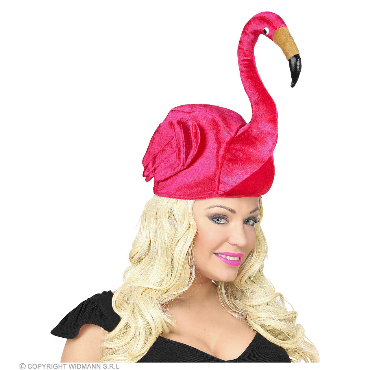 Op deze afbeelding zie je een Accessoires, van het merk Widmann. Guitige Flamingo Hoed