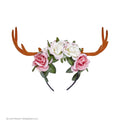 Hoofdband Gewei Faun Met Bloemen