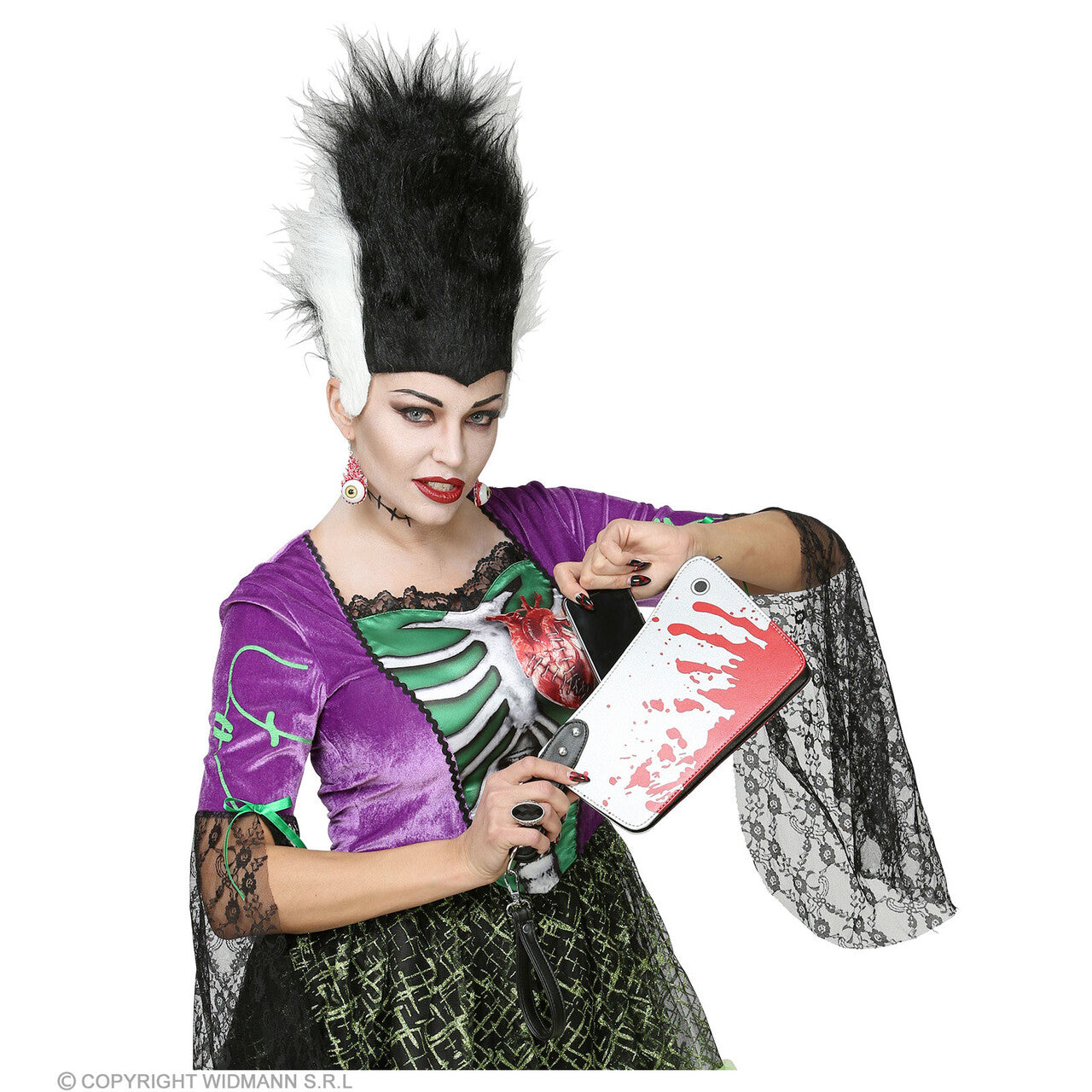 Op deze afbeelding zie je een Accessoires, van het merk Widmann. Bloederige Hakmes Tas Halloween