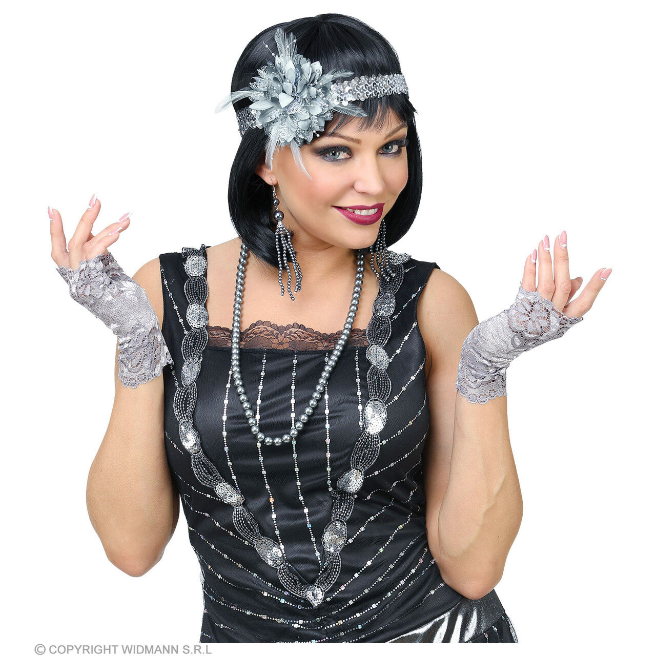 Op deze afbeelding zie je een Accessoires, van het merk Widmann. Roaring 20s Flapper Set