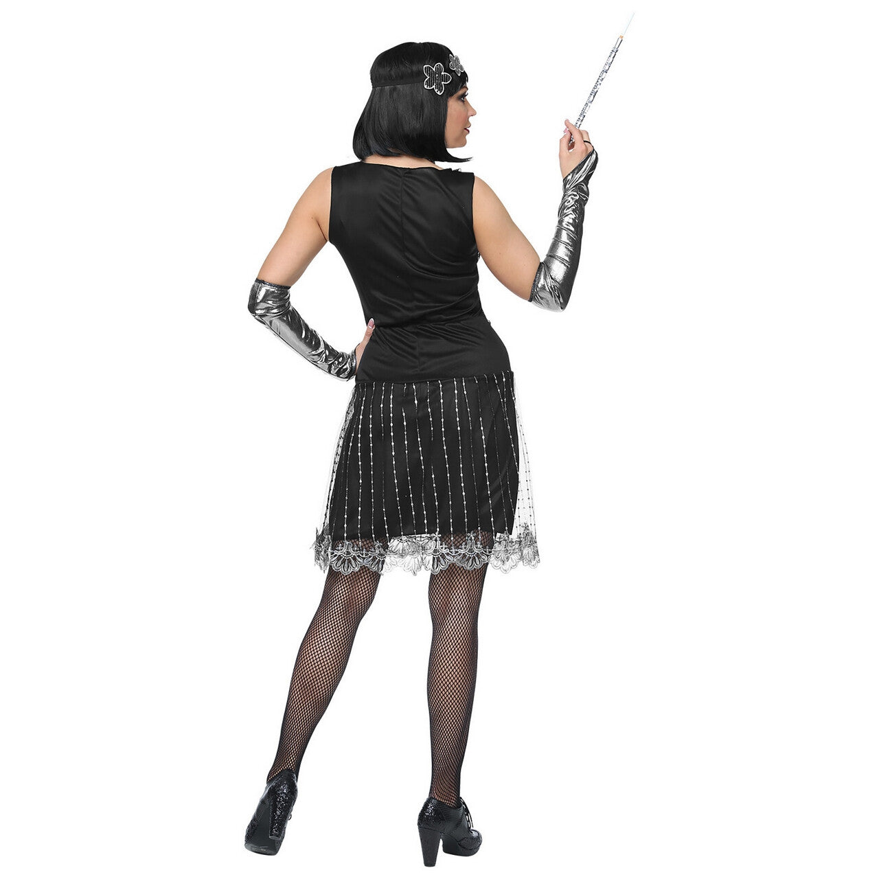 Op deze afbeelding zie je een Kostuums, van het merk Widmann. Big Band Flapper New York Club Vrouw Kostuum