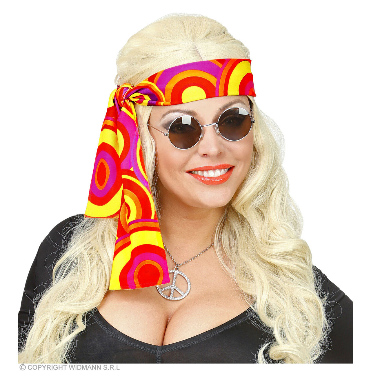 Op deze afbeelding zie je een Accessoires, van het merk Widmann. Wilde Haarband Jaren 70 Wendy