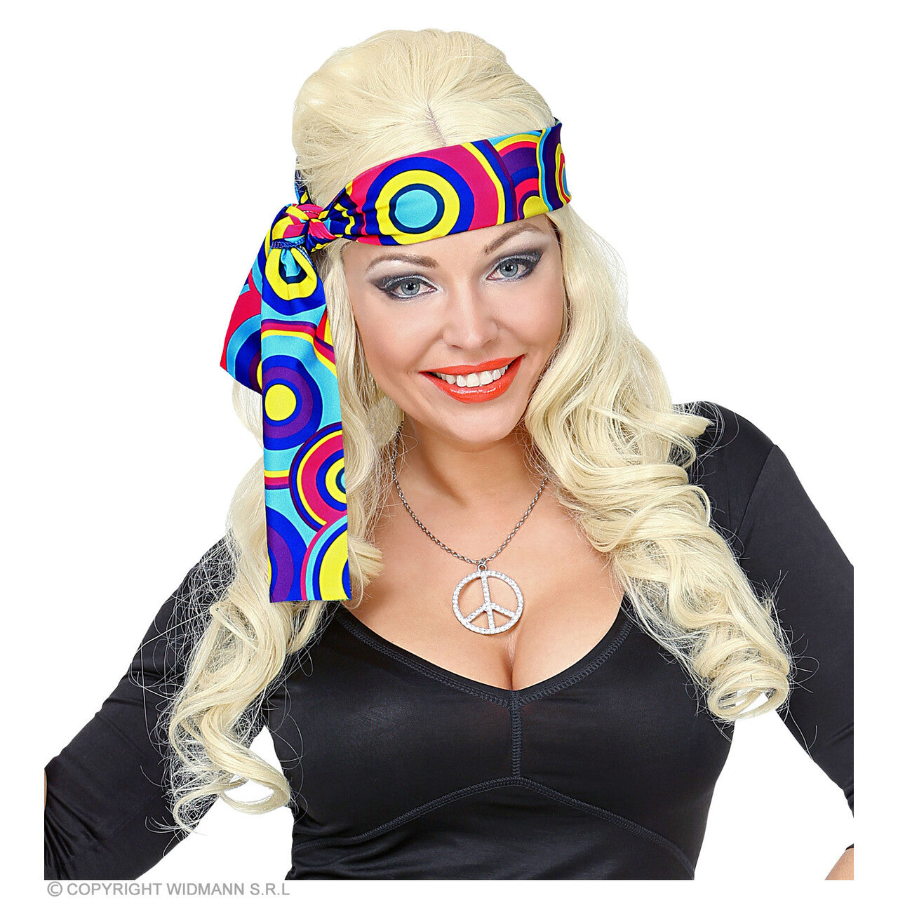 Op deze afbeelding zie je een Accessoires, van het merk Widmann. Wilde Haarband Jaren 70 Dorien