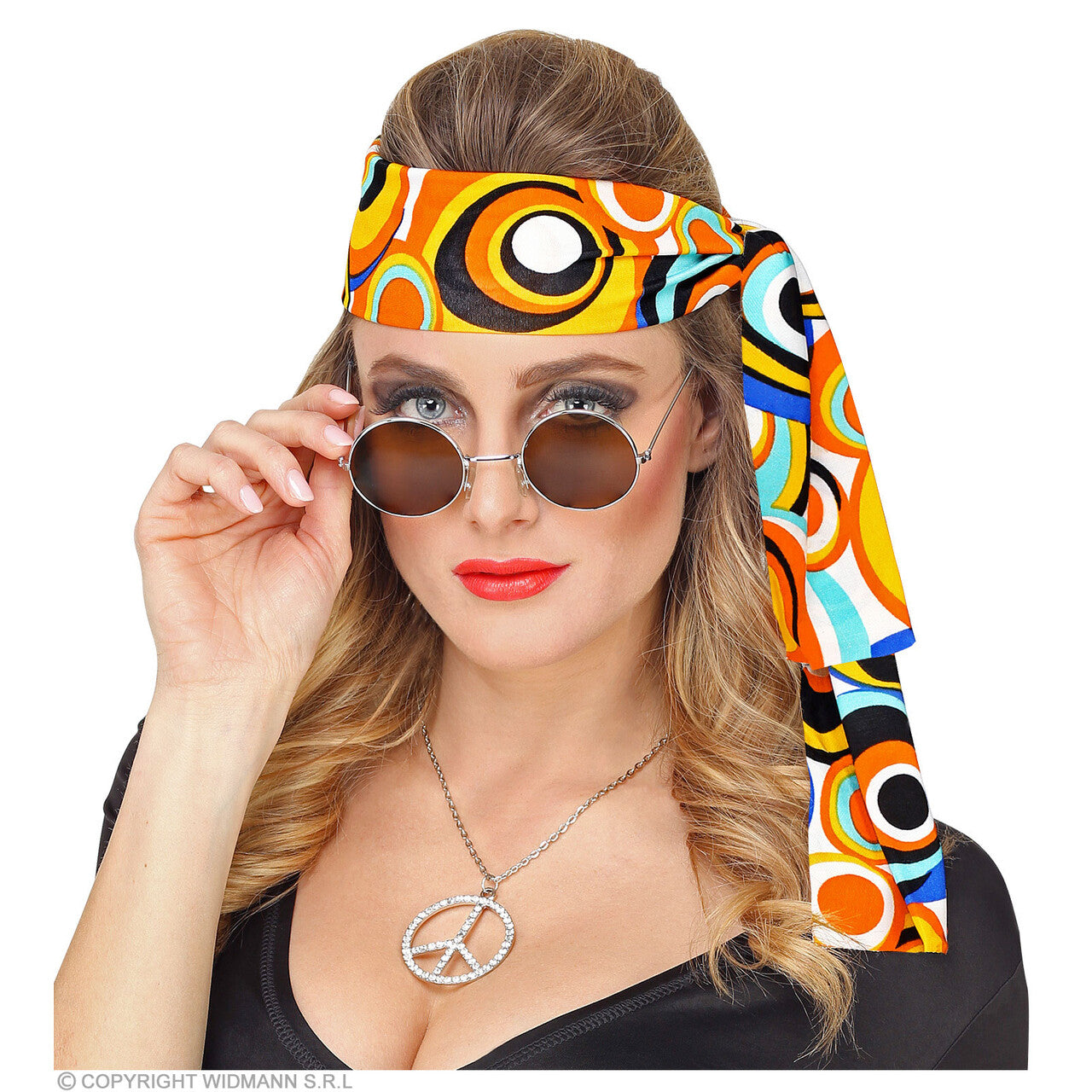 Op deze afbeelding zie je een Accessoires, van het merk Widmann. Wilde Haarband Jaren 70 Herma