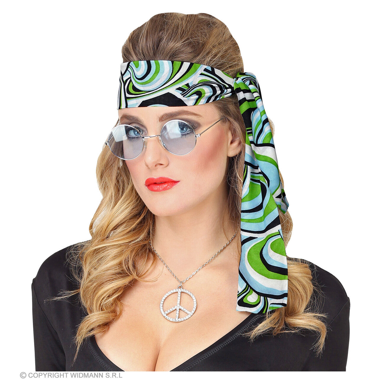 Op deze afbeelding zie je een Accessoires, van het merk Widmann. Wilde Haarband Jaren 70 Mandy