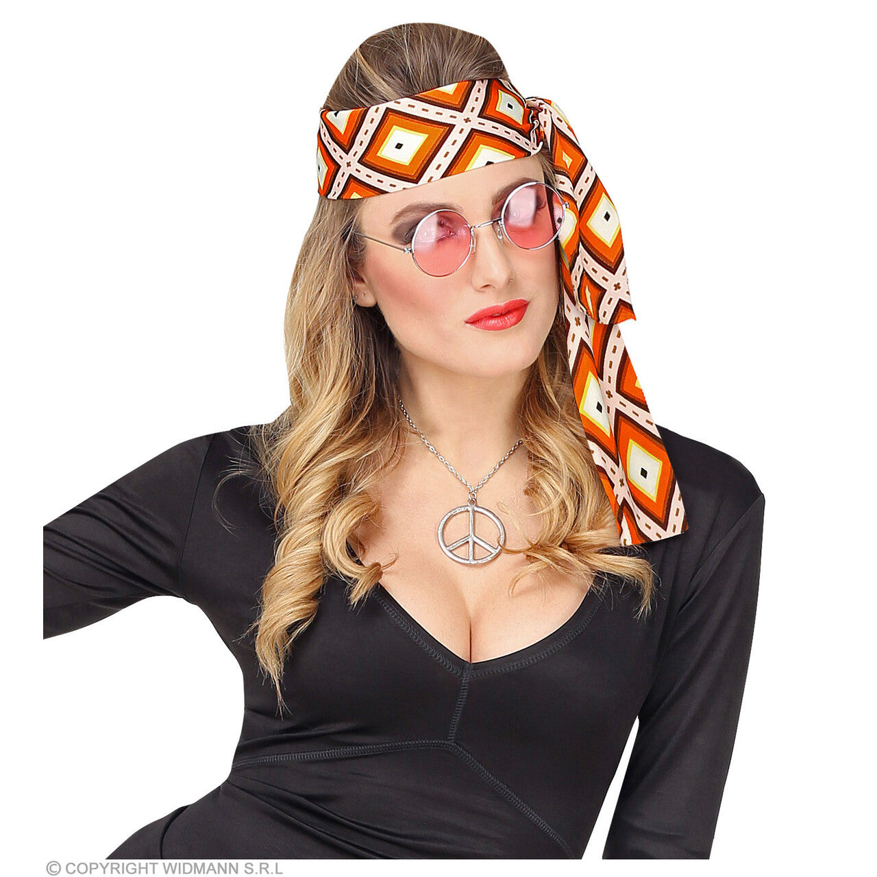 Op deze afbeelding zie je een Accessoires, van het merk Widmann. Wilde Haarband Jaren 70 Tanja