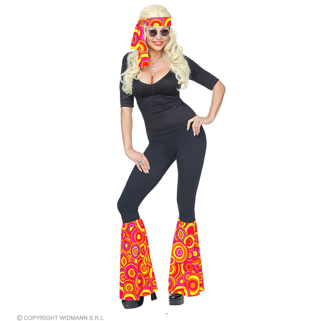 Op deze afbeelding zie je een Accessoires, van het merk Widmann. Wilde Jaren 70 Haarband En Beenwarmers Wendy