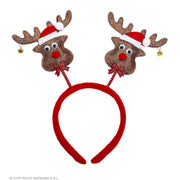 Op deze afbeelding zie je een Accessoires, van het merk Widmann. Glitter Rendier Bopper Met Belletjes Kerst