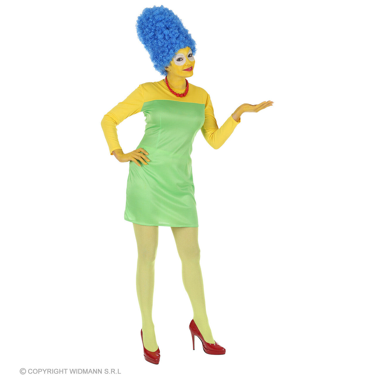 Op deze afbeelding zie je een Kostuums, van het merk Widmann. Mevrouw Simpson Cartoon Kostuum