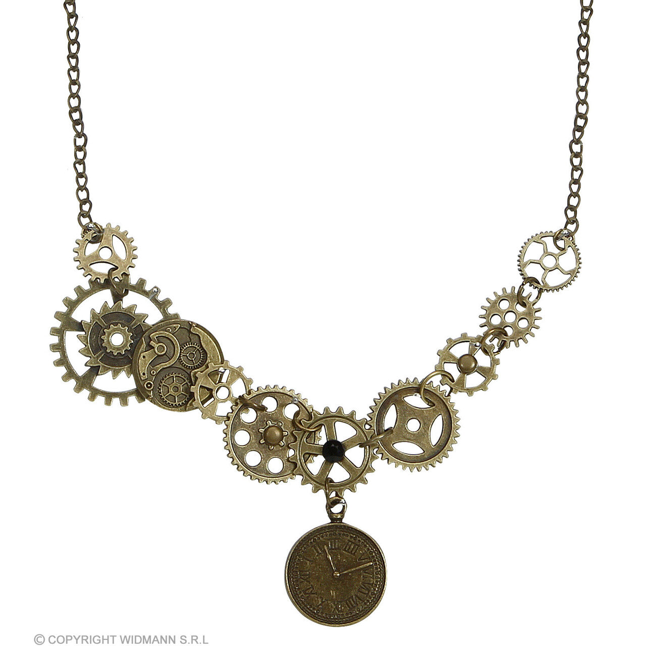 Op deze afbeelding zie je een Accessoires, van het merk Widmann. Ketting Steampunk Radertjes