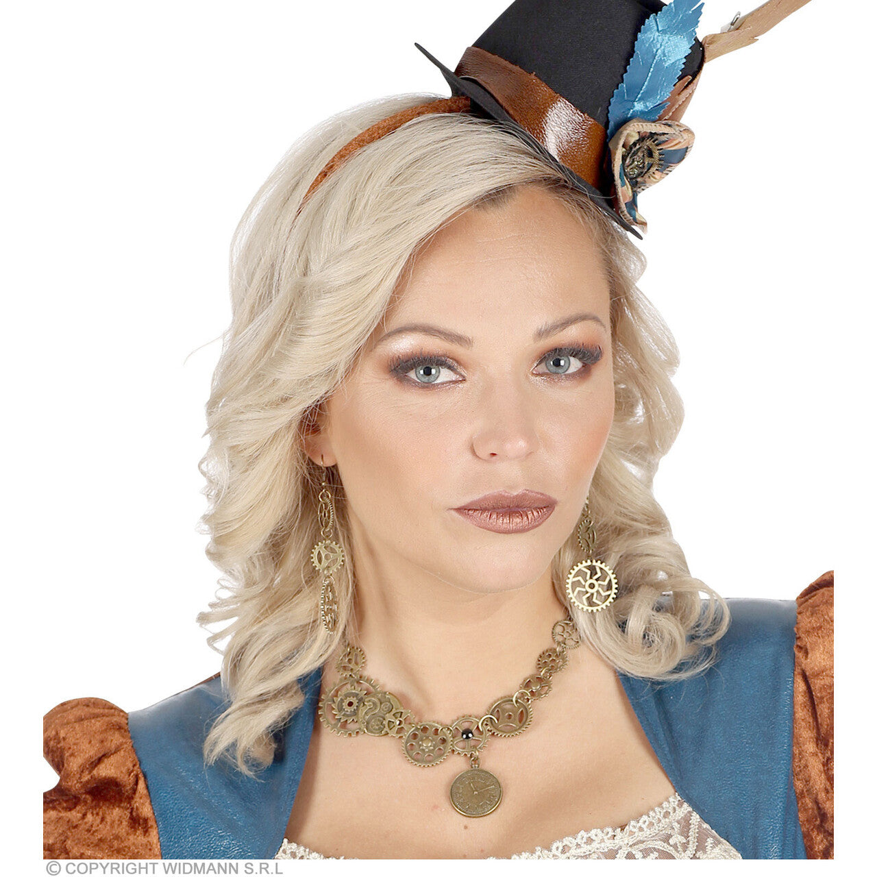 Op deze afbeelding zie je een Accessoires, van het merk Widmann. Ketting Steampunk Radertjes