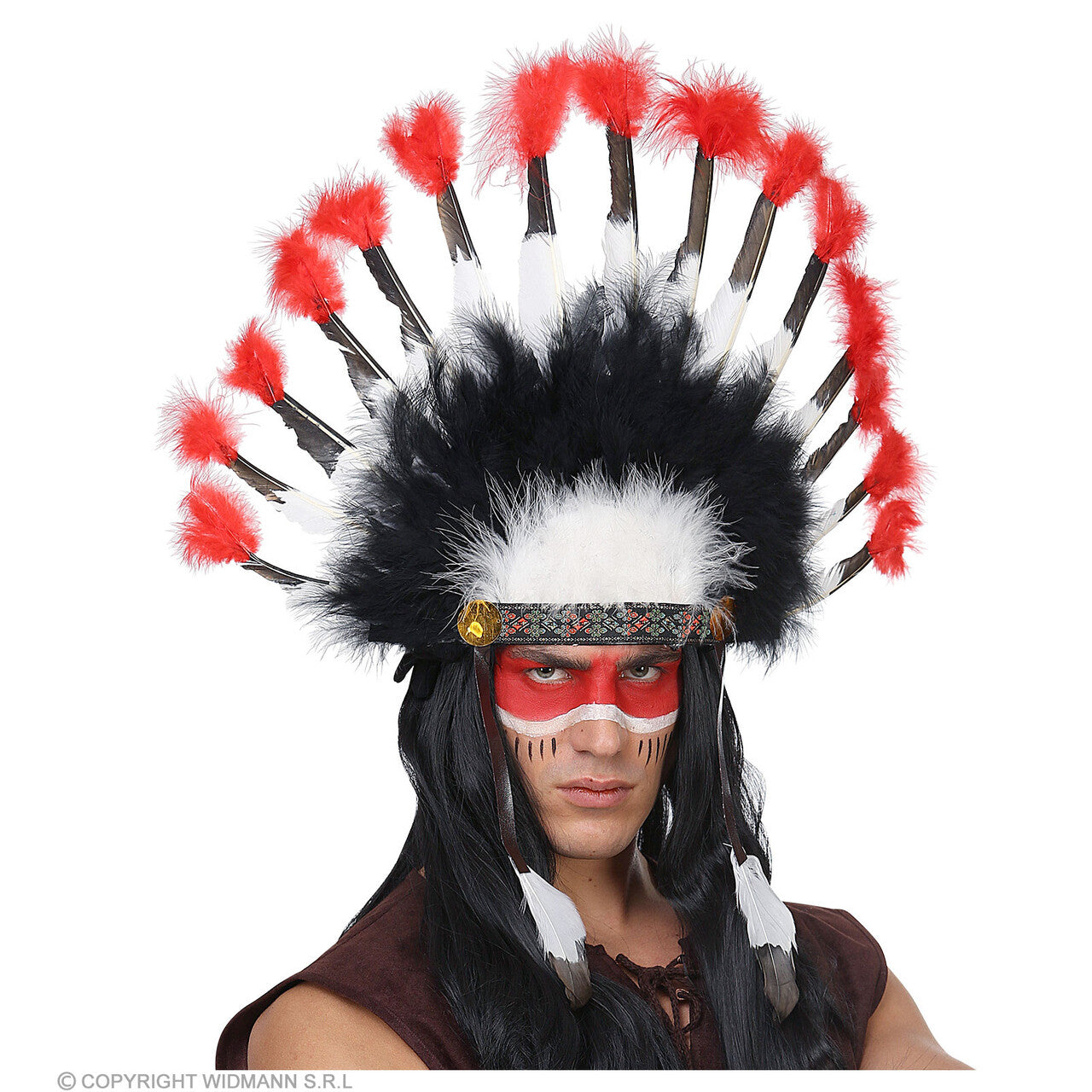 Op deze afbeelding zie je een Accessoires, van het merk Widmann. Indianentooi Barse Bizon