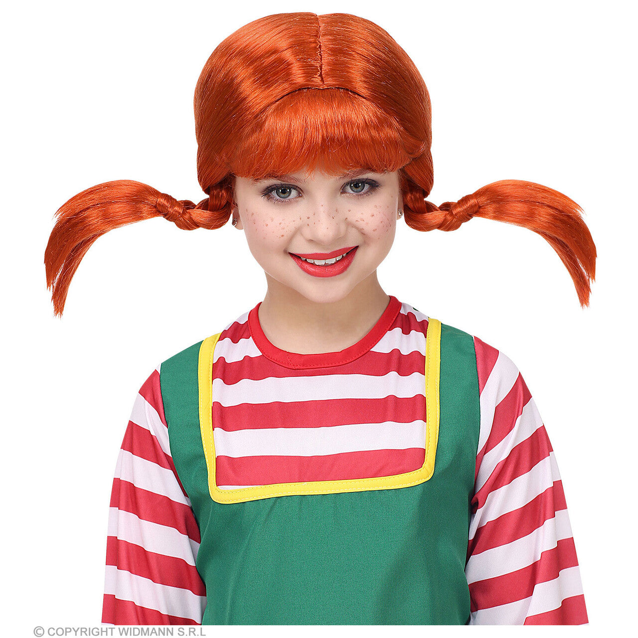 Op deze afbeelding zie je een Accessoires, van het merk Widmann. Pruik Zweeds Meisje Vlechten