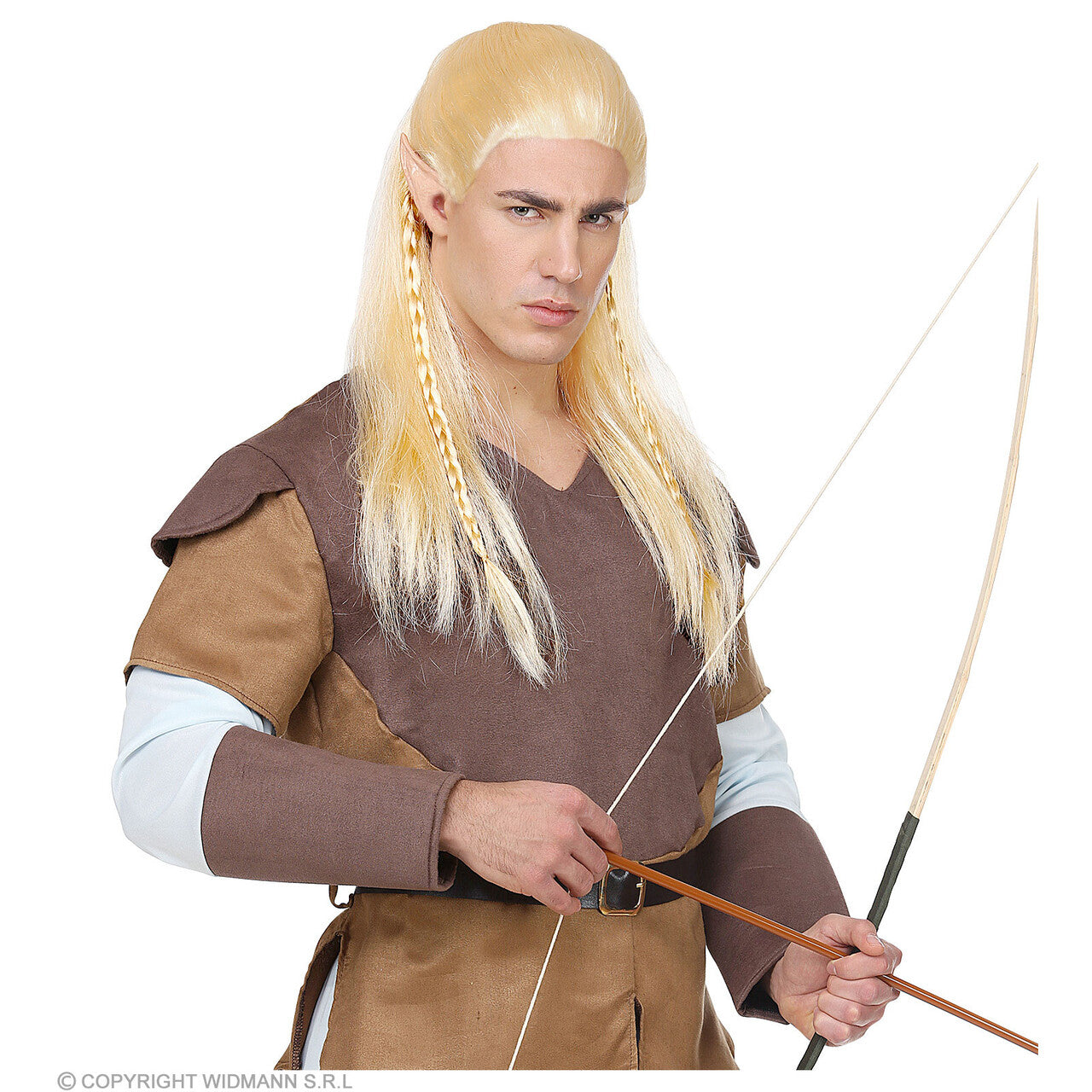 Op deze afbeelding zie je een Accessoires, van het merk Widmann. Tolkien Elf Groenblad Pruik