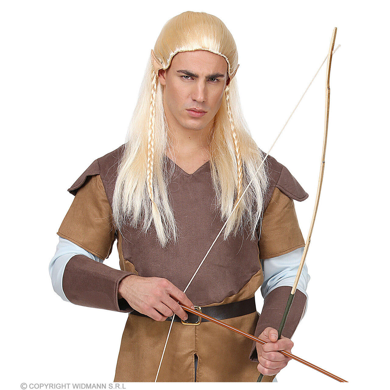 Op deze afbeelding zie je een Accessoires, van het merk Widmann. Tolkien Elf Groenblad Pruik
