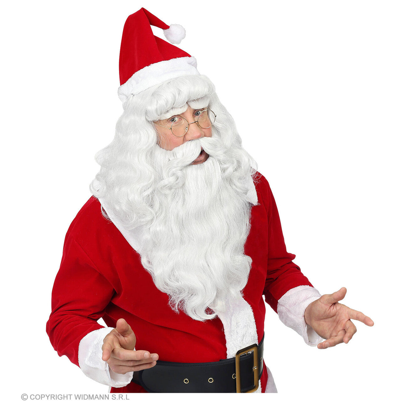 Op deze afbeelding zie je een Accessoires, van het merk Widmann. Enige Echte Kerstman Baard, Snor En Pruik