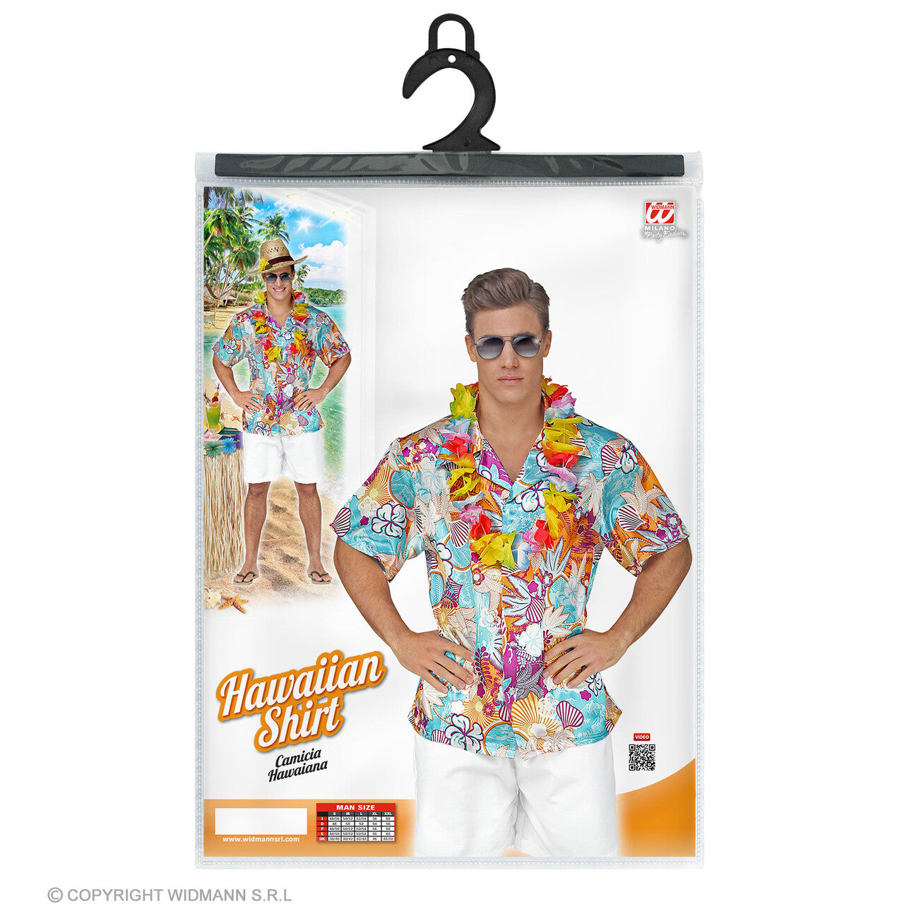 Op deze afbeelding zie je een Kostuums, van het merk Widmann. Hawaii Shirt Koele Magnum Man