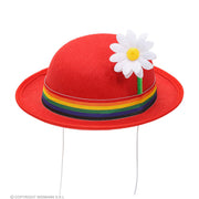 Op deze afbeelding zie je een Accessoires, van het merk Widmann. Vrolijke Rode Bolhoed Clown Met Bloem