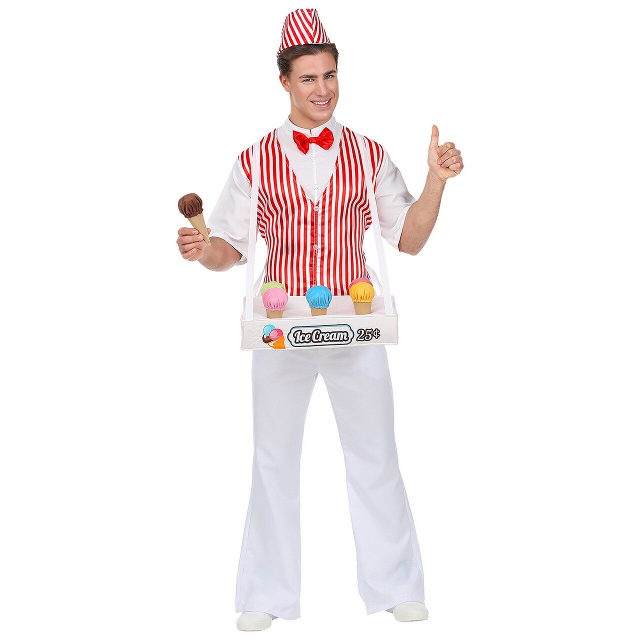 Op deze afbeelding zie je een Kostuums, van het merk Widmann. IJsco Man Italiaans IJs Kostuum