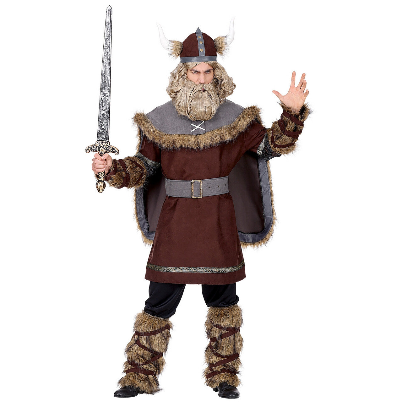 Op deze afbeelding zie je een Kostuums, van het merk Widmann. Onverwoestbare Woeste Viking Noorwegen Man Kostuum