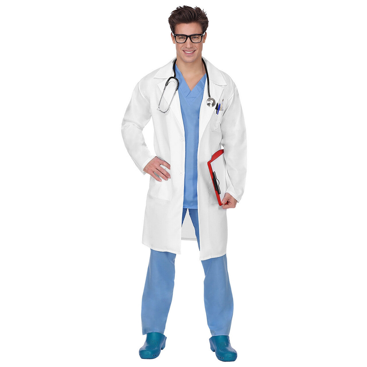 Op deze afbeelding zie je een Kostuums, van het merk Widmann. Zaalarts Dokter Pols Kostuum