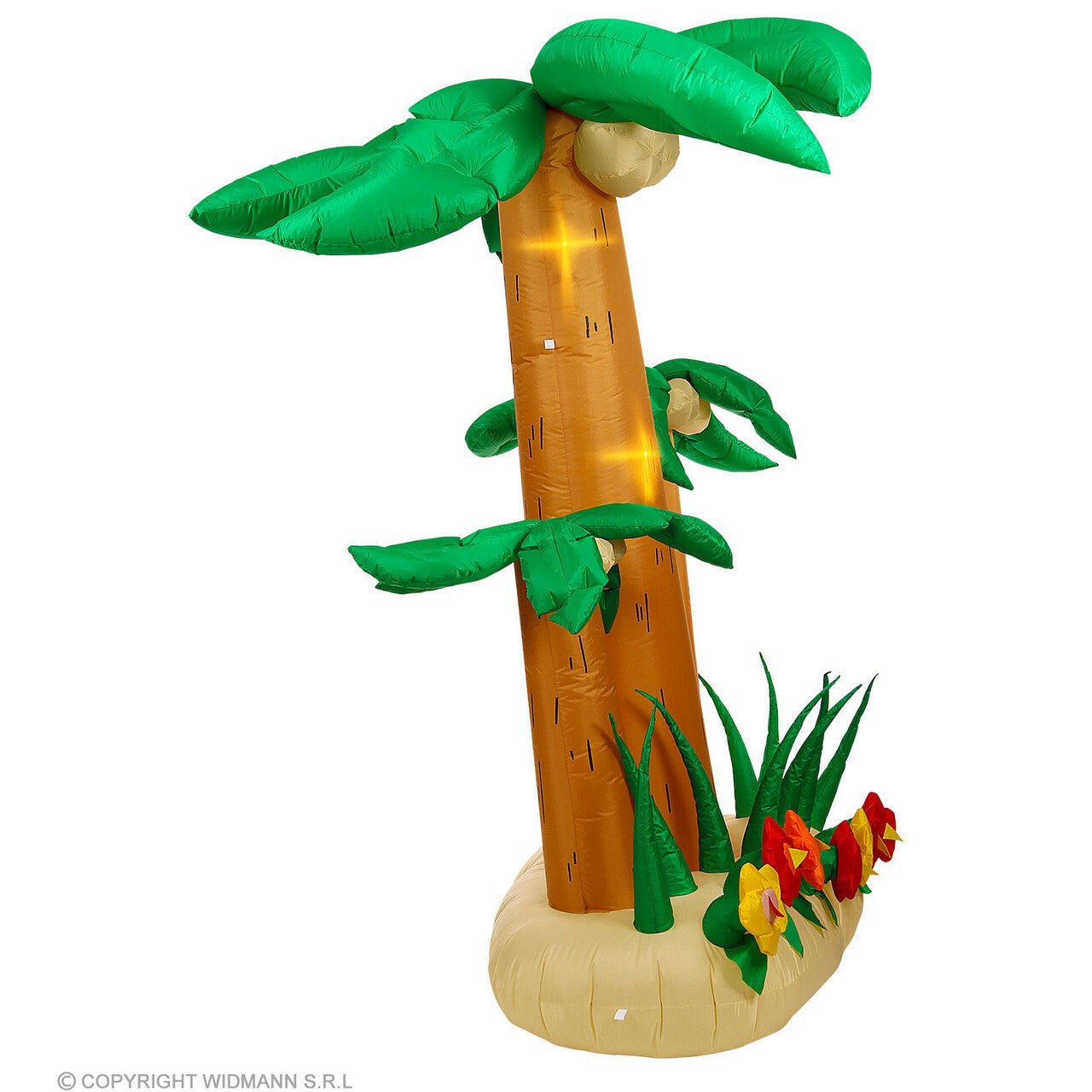 Op deze afbeelding zie je een Accessoires, van het merk Widmann. Drie Opblaasbare Tropische Palmbomen 240 Centimeter