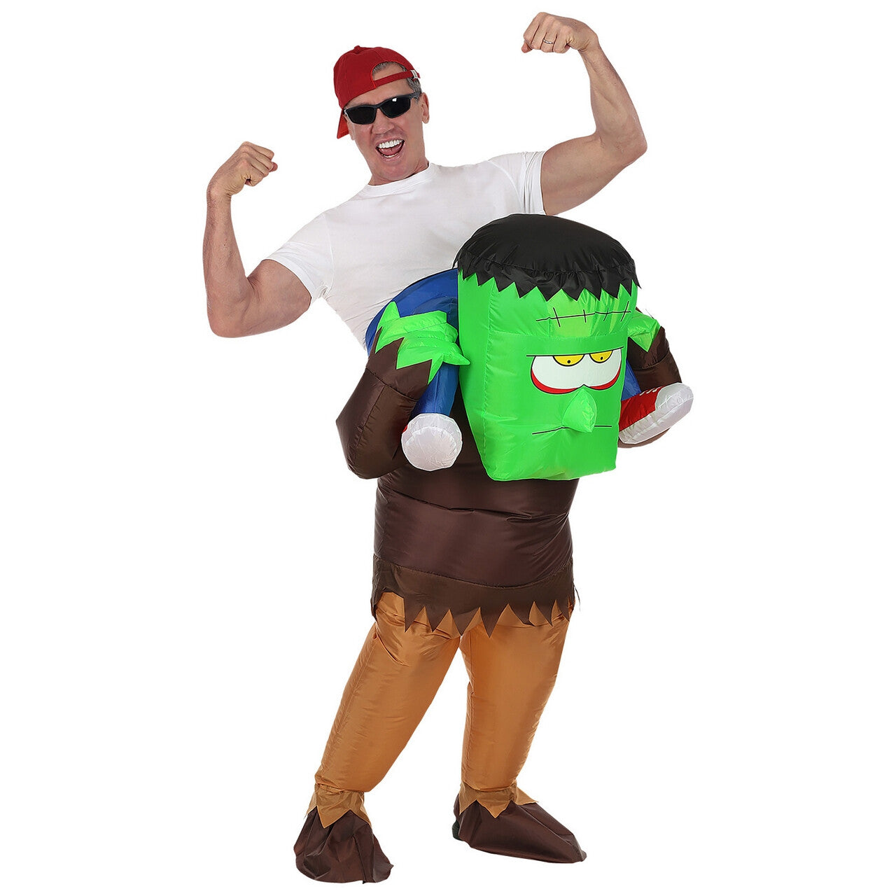 Op deze afbeelding zie je een Kostuums, van het merk Widmann. Opblaasbaar Op De Rug Van De Hulk Kostuum
