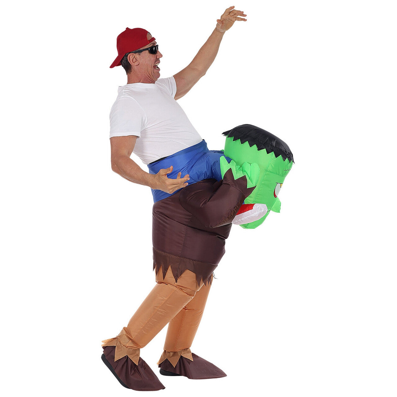Op deze afbeelding zie je een Kostuums, van het merk Widmann. Opblaasbaar Op De Rug Van De Hulk Kostuum