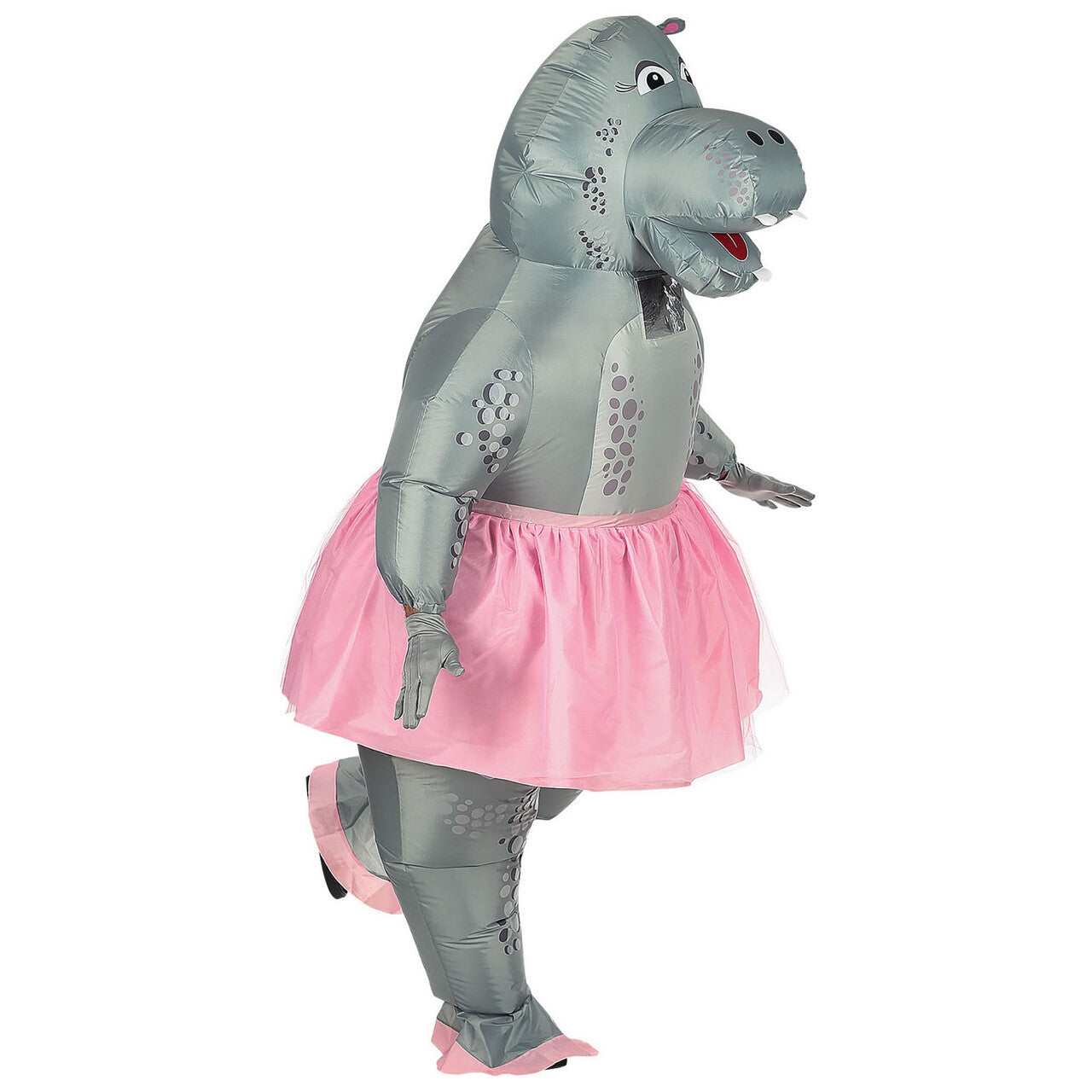 Op deze afbeelding zie je een Kostuums, van het merk Widmann. Opblaasbaar Bolle Dikke Hippo Ballerina Nijlpaard Kostuum