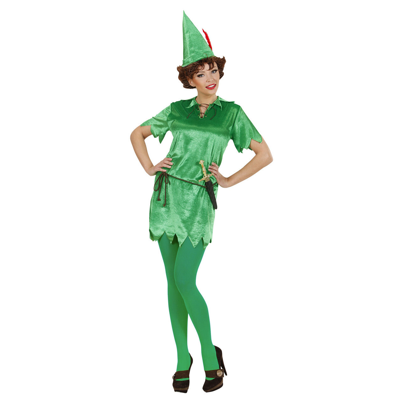 Op deze afbeelding zie je een Kostuums, van het merk Widmann. Peter Pan Nooitgedachtland Held Kostuum