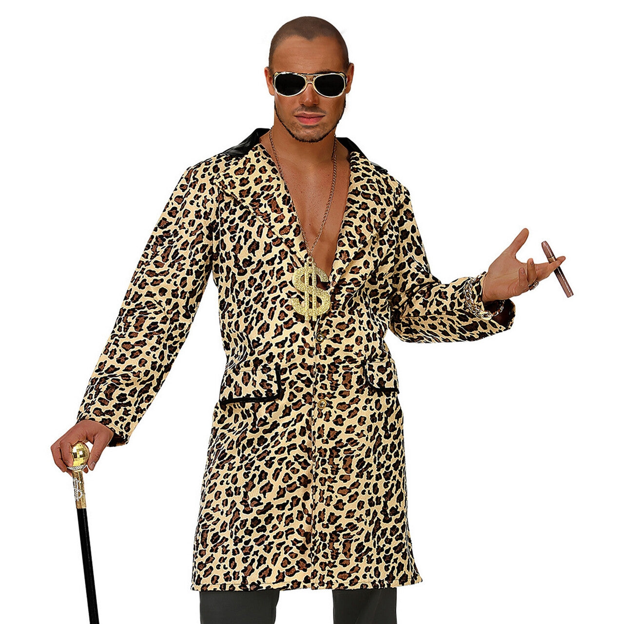 Op deze afbeelding zie je een Kostuums, van het merk Widmann. Pimp Hustler Mister Cool Jas Man