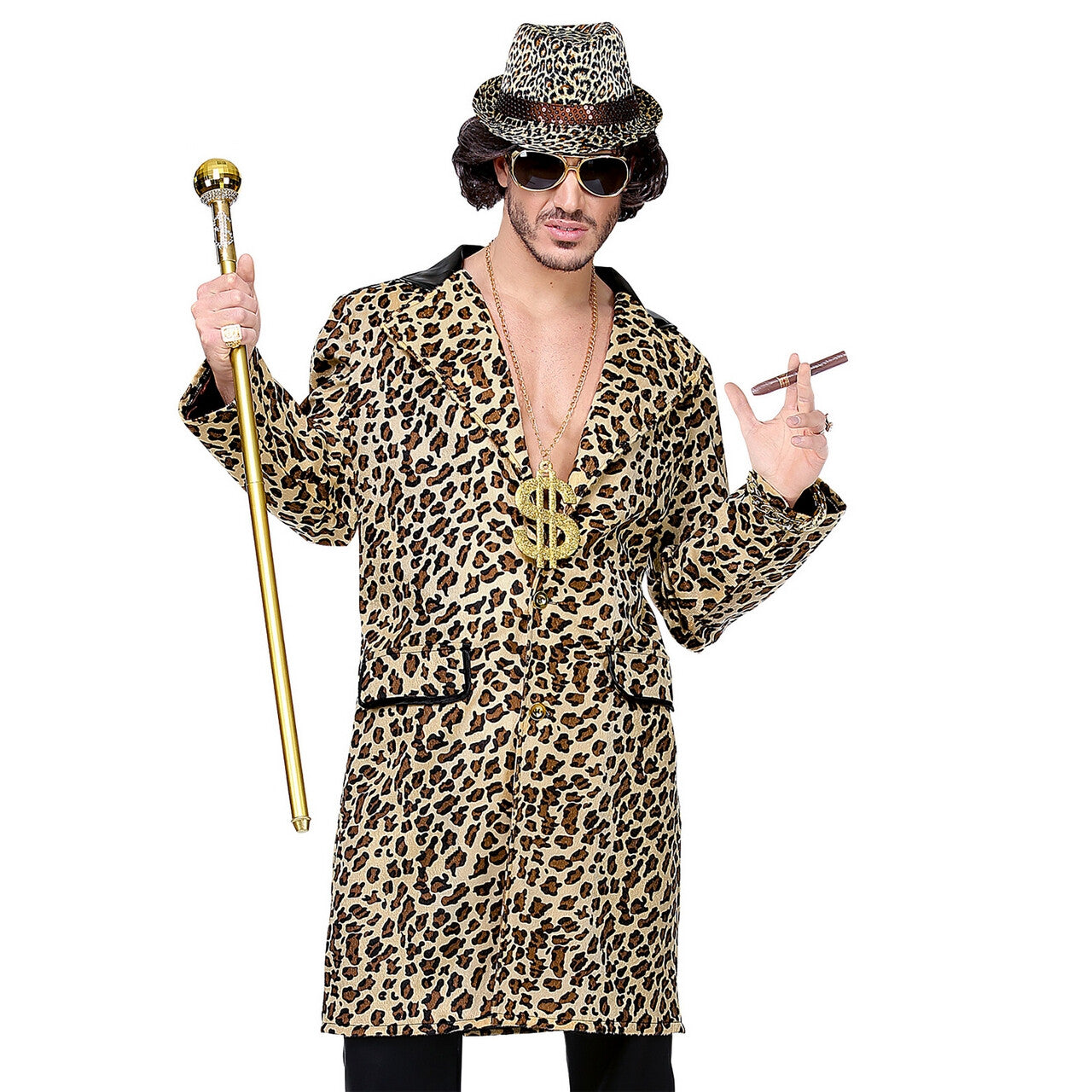 Op deze afbeelding zie je een Kostuums, van het merk Widmann. Pimp Hustler Mister Cool Jas Man