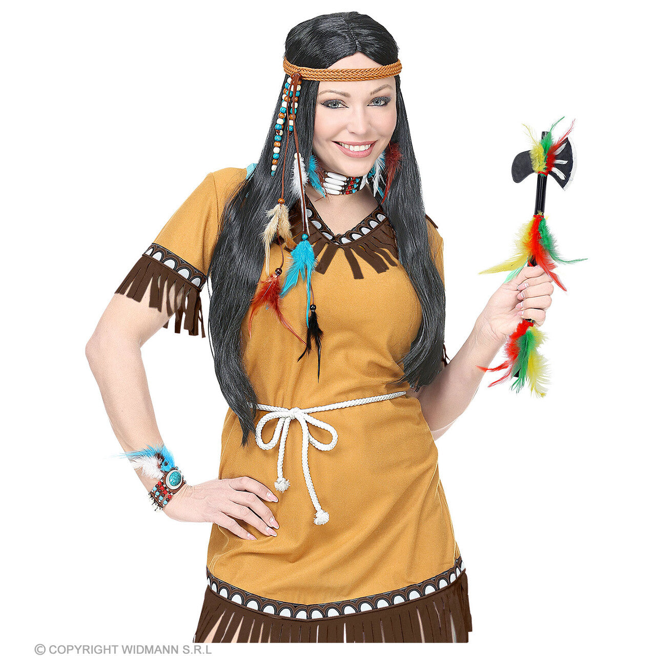 Op deze afbeelding zie je een Accessoires, van het merk Widmann. Upper Chinookan Squaw Indiaan