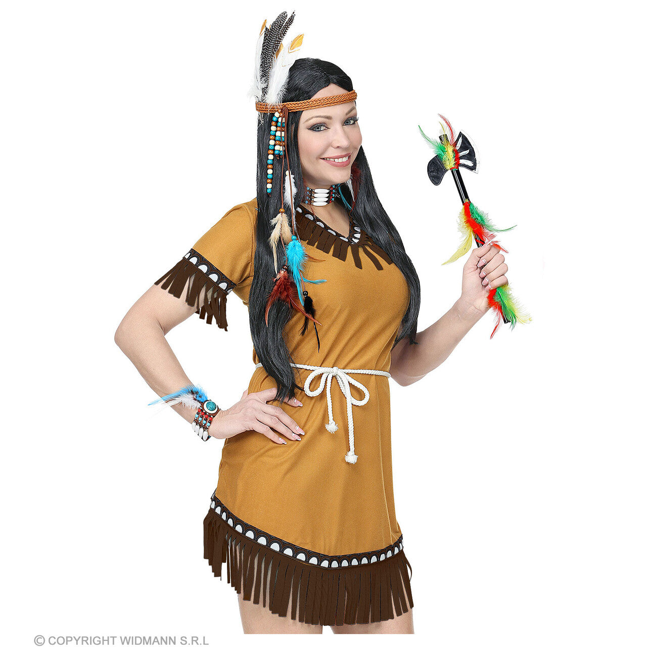 Op deze afbeelding zie je een Accessoires, van het merk Widmann. Upper Chinookan Squaw Indiaan