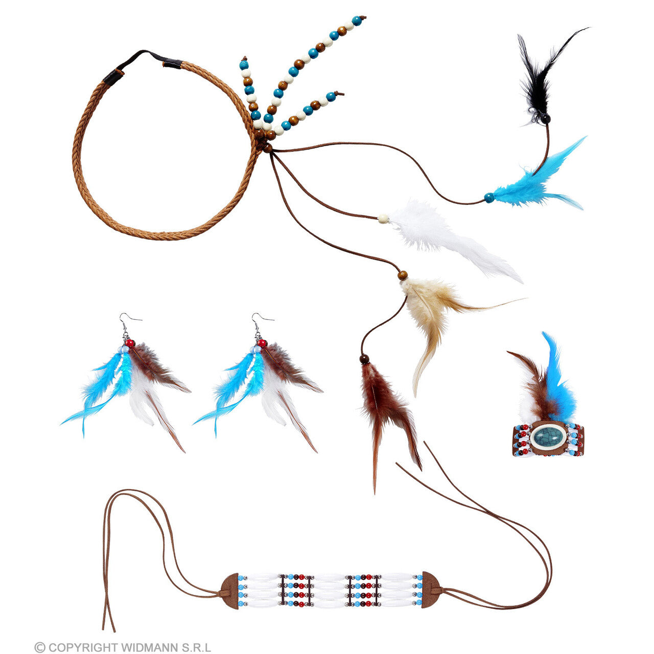Op deze afbeelding zie je een Accessoires, van het merk Widmann. Upper Chinookan Squaw Indiaan