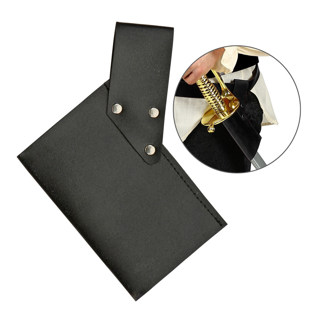 Op deze afbeelding zie je een Accessoires, van het merk Widmann. Zwarte Holster Voor Zwaard Piraat