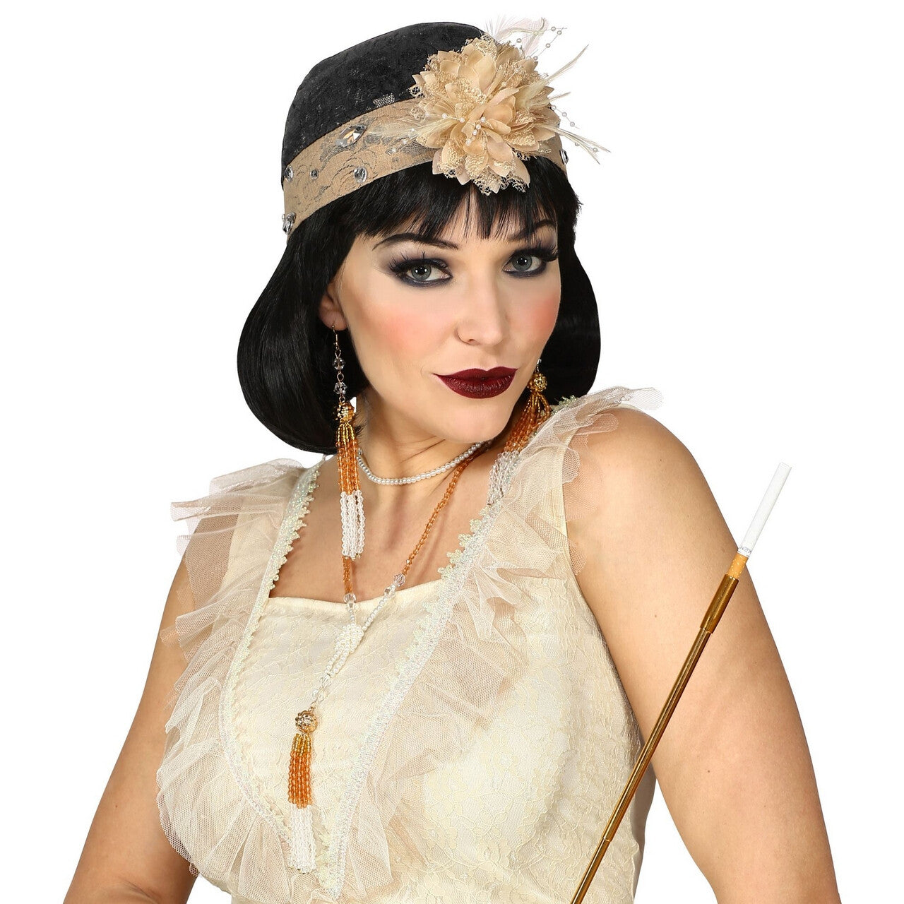 Op deze afbeelding zie je een Accessoires, van het merk Widmann. Swingende Jaren 20 Flapper Set